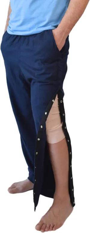 Inspired Comforts Unisex Tearaway Post Surgery Recovery Pajama Pants with Side Snaps & Pockets