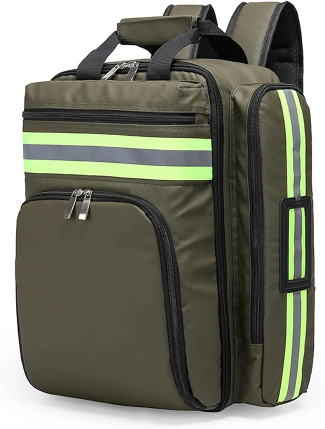 IOCCIOBB Empty First Aid Bag Emergency Responder Trauma Bag First Aid Kit Bag Large Medical Backpack (Bag Only)(Green)