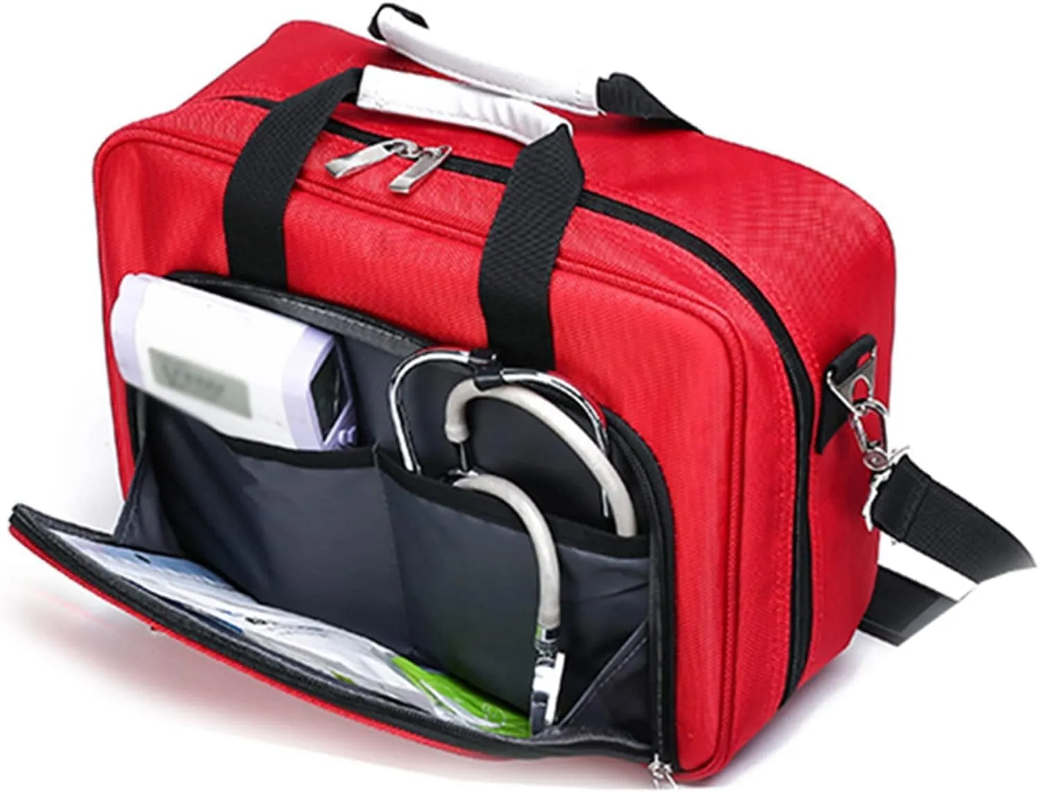 IOCCIOBB Trauma First Aid Kits Storage Bag,Emergency Shoulder Bag Empty, First Responder Bag with Handle for Home, Office, and Outdoor Adventures(Navy Blue)
