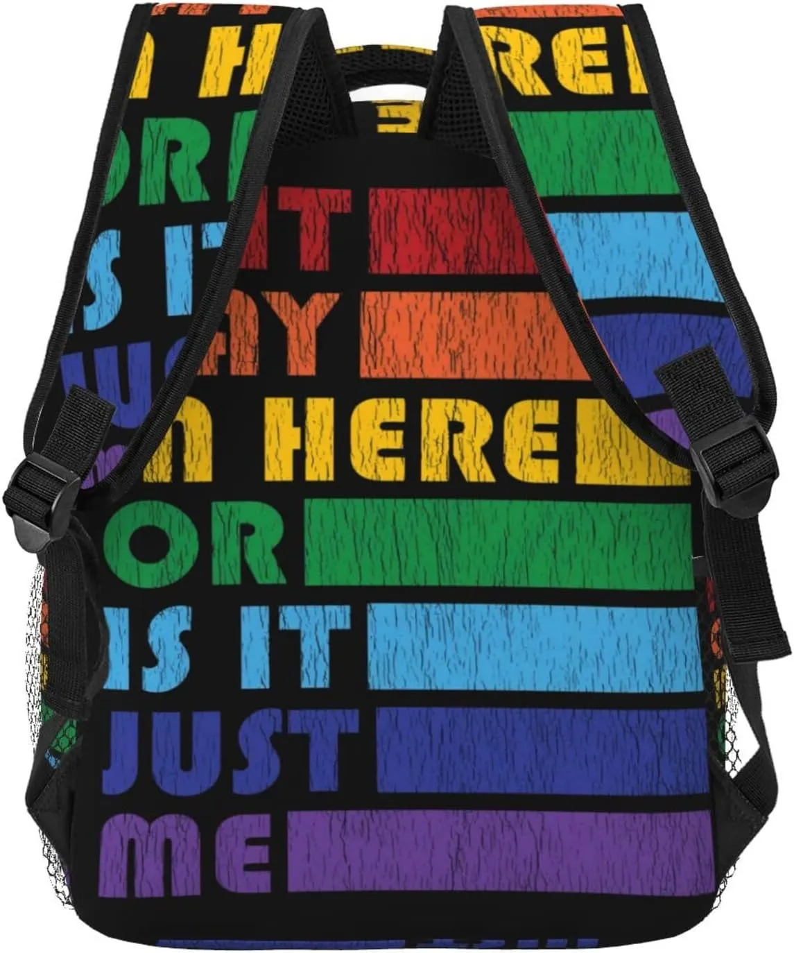 Is It Gay In Here Gender LGBT Pride Rainbow Backpack Lightweight Laptop Backpack Casual Daypack Travel Double Shoulder Bag For Women Men