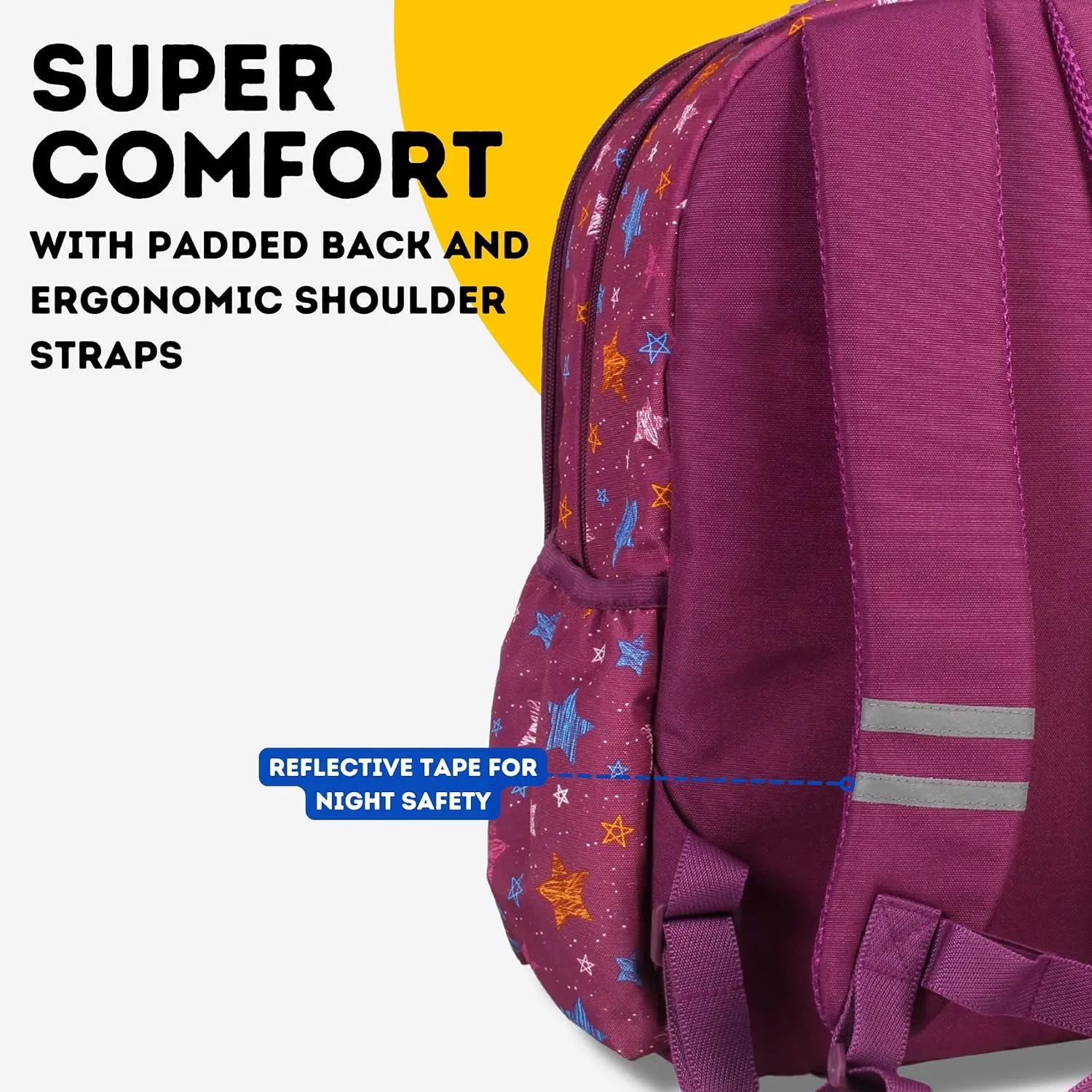 J World New York Unisex Kid's Backpack with Lunch Bag Set, Stars, One Size