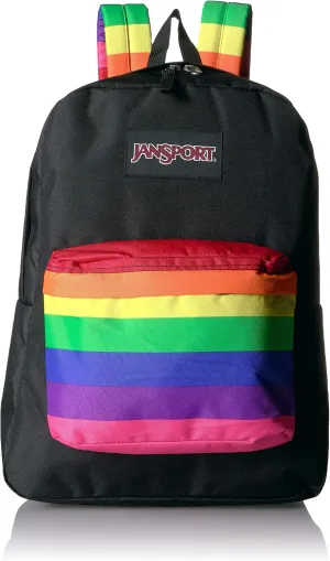 JanSport High Stakes Backpack - Fun Pack Filled With Personality | Rainbow Dreams