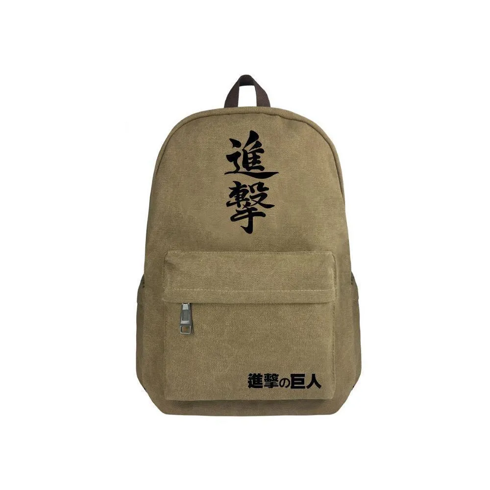 Japanese Anime Attack On Titan Canvas 17" Bag Backpack CSSO128
