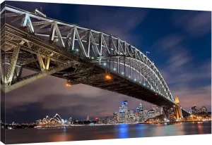 Jaxson Rea "Sydney Harbour Bridge Gallery Wrapped Canvas by Lothar Ernemann, 48" x 32"