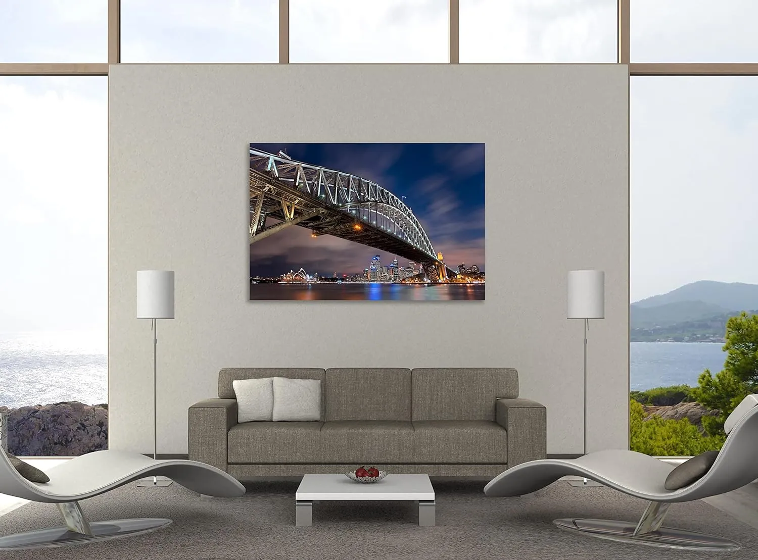 Jaxson Rea "Sydney Harbour Bridge Gallery Wrapped Canvas by Lothar Ernemann, 48" x 32"