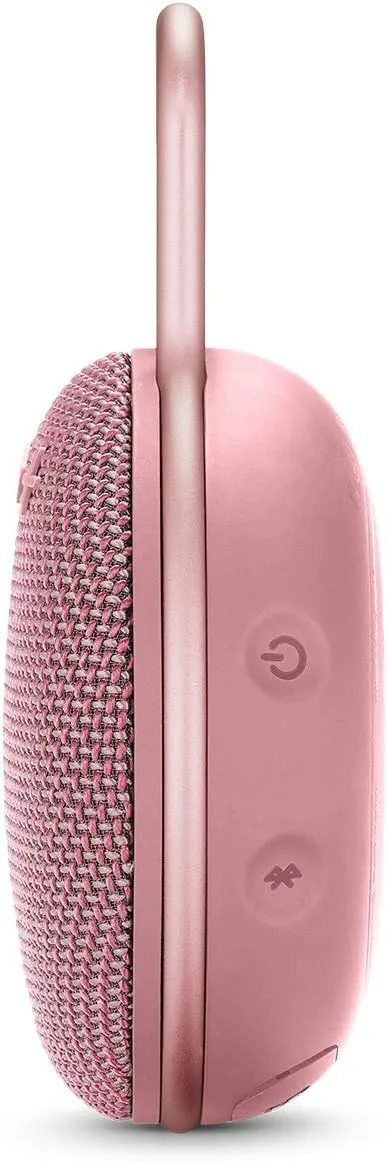 JBL Clip 3, Dusty Pink - Waterproof, Durable & Portable Bluetooth Speaker - Up to 10 Hours of Play - Includes Noise-Cancelling Speakerphone & Wireless Streaming