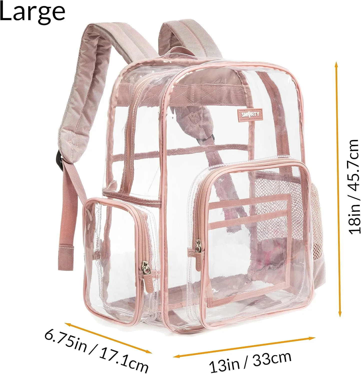 J.CARP Clear Bag Heavy Duty Backpack Durable Transparent See Through Bag