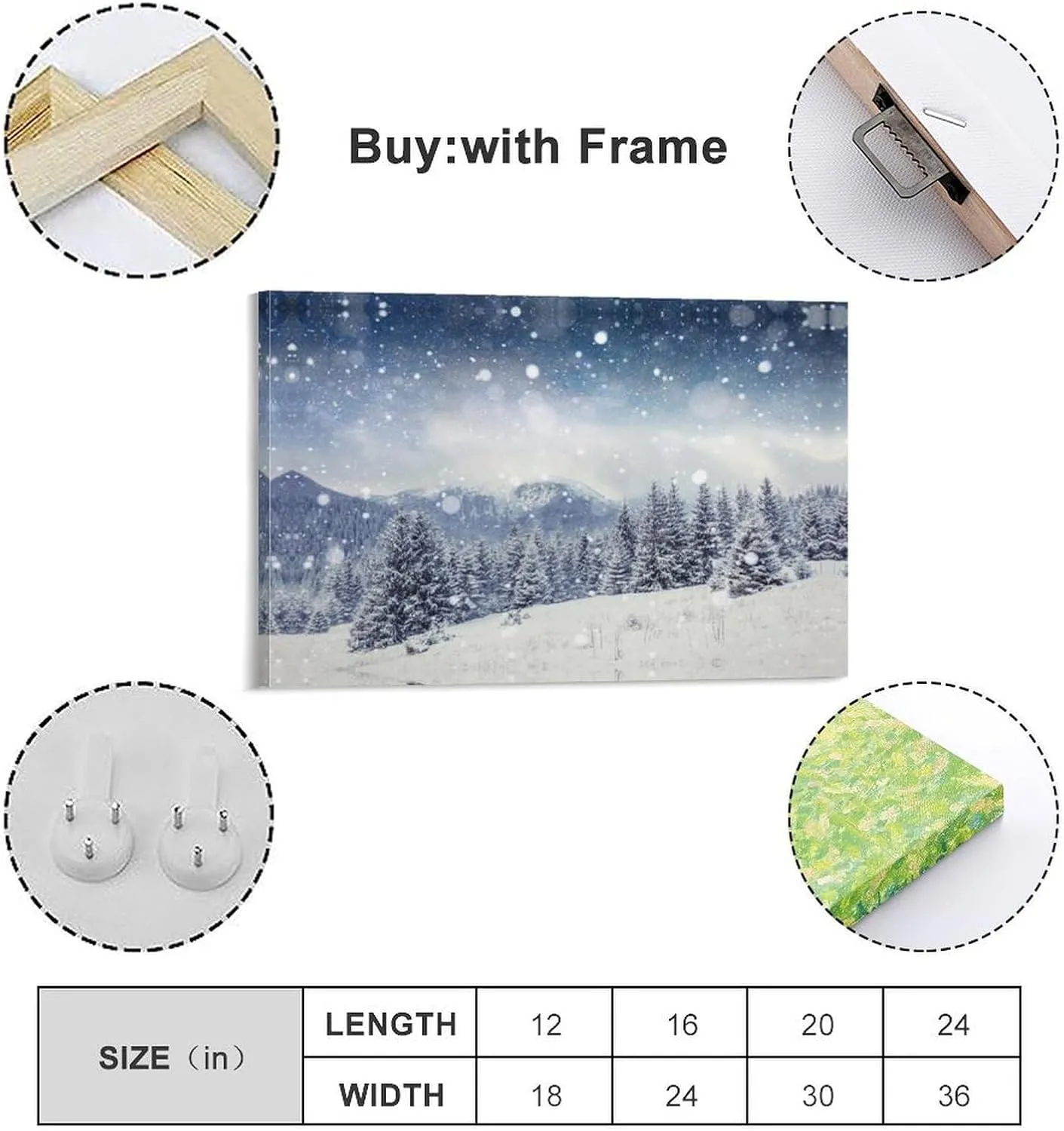 JDOOLNXF Imagini Cu Iarna De Fundal Poster Canvas Print Wall Art HD Print on Canvas Painting Wall Art for Living Room Decor Boy Gift Frame-style-3 20x30inch(50x75cm)