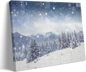 JDOOLNXF Imagini Cu Iarna De Fundal Poster Canvas Print Wall Art HD Print on Canvas Painting Wall Art for Living Room Decor Boy Gift Frame-style-3 20x30inch(50x75cm)