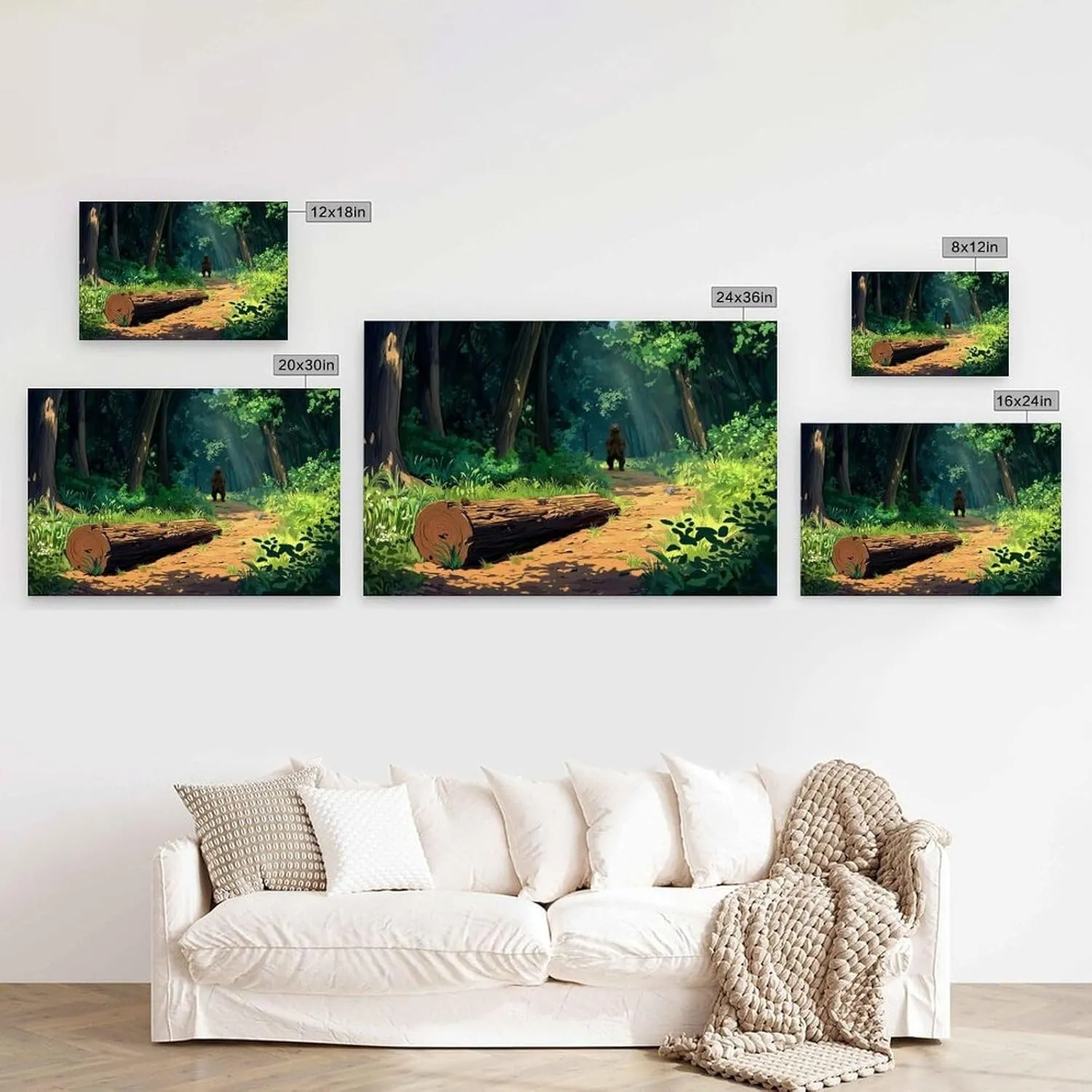 JDOOLNXF Wild Forest Trails Poster Canvas Print Wall Art HD Print on Canvas Painting Wall Art for Living Room Decor Boy Gift Frame-style-19 08x12inch(20x30cm)