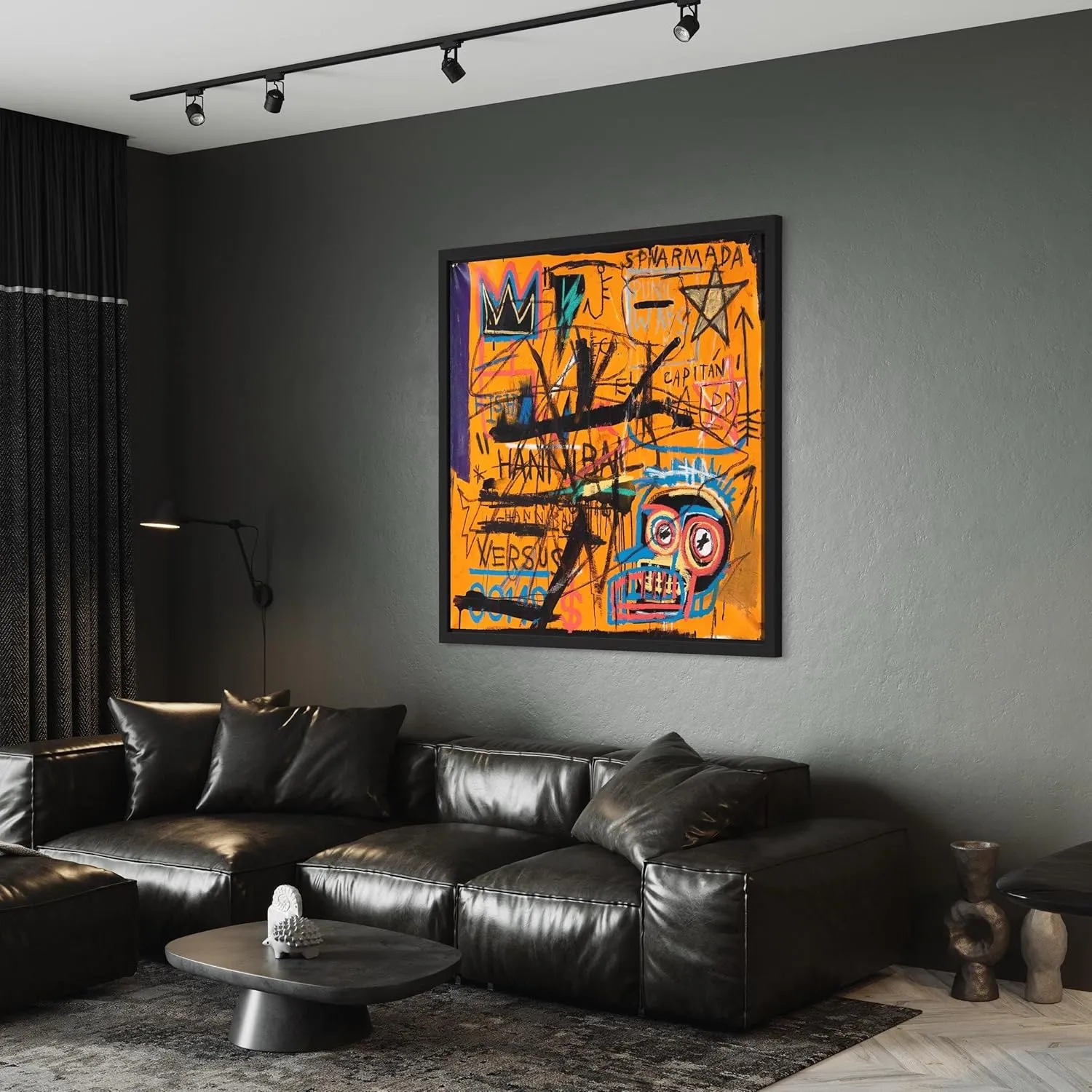 Jean-Michel Basquiat Untitled 1982 Canvas | Abstract Graffiti Art Print | Contemporary Urban Wall Decor