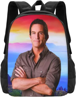 Jeff Host Probst Travel Backpack Laptop Bag Casual Daypack Double Shoulder Bags for Business Outdoor Work 15.6 Inch