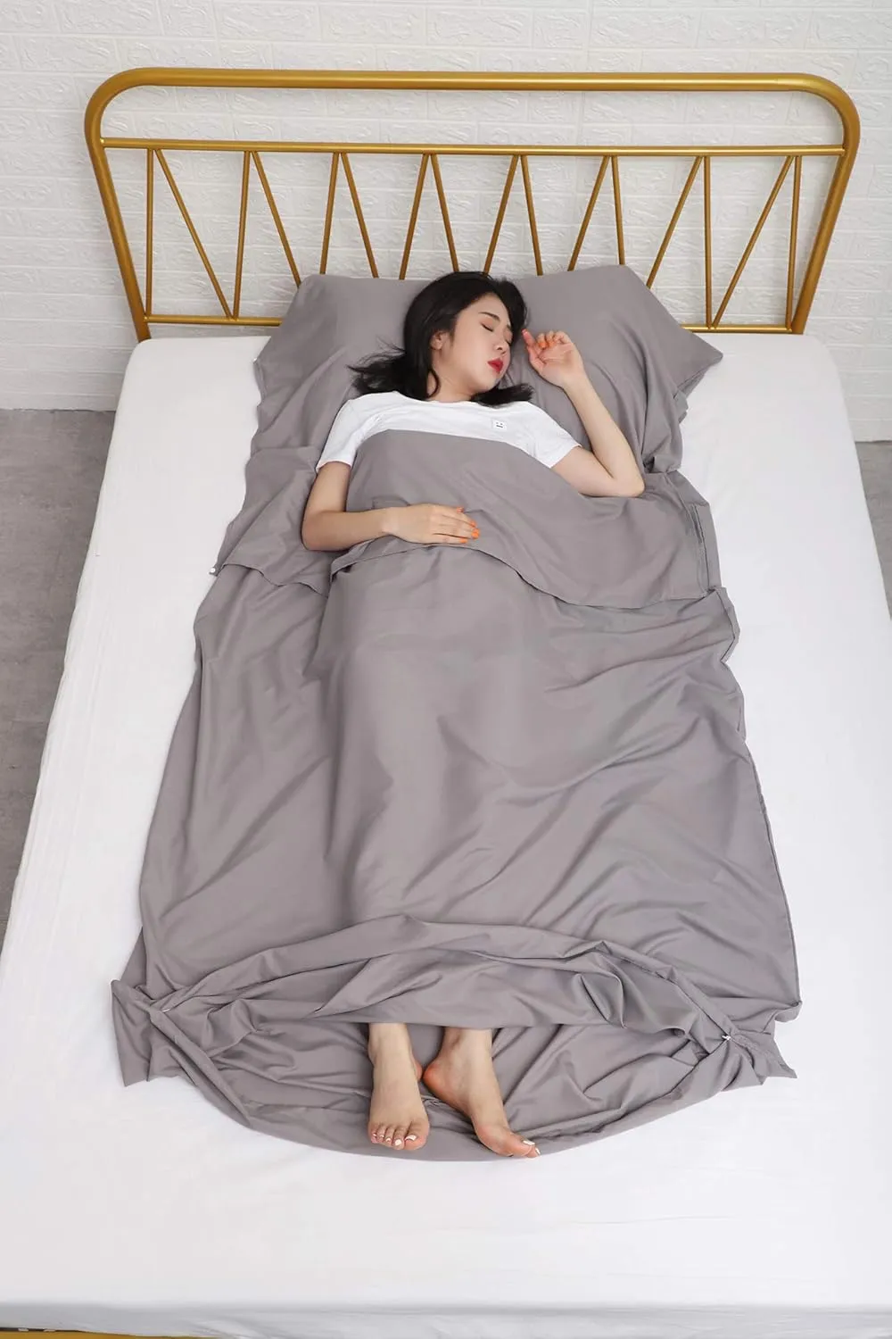JITTY Sleeping Bag Liner Travel Sheet for Business Camping Backpacking Hiking Mountain Climbing Home Hostels Train 83"x45"