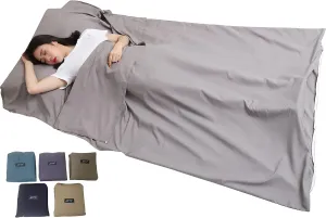 JITTY Sleeping Bag Liner Travel Sheet for Business Camping Backpacking Hiking Mountain Climbing Home Hostels Train 83"x45"