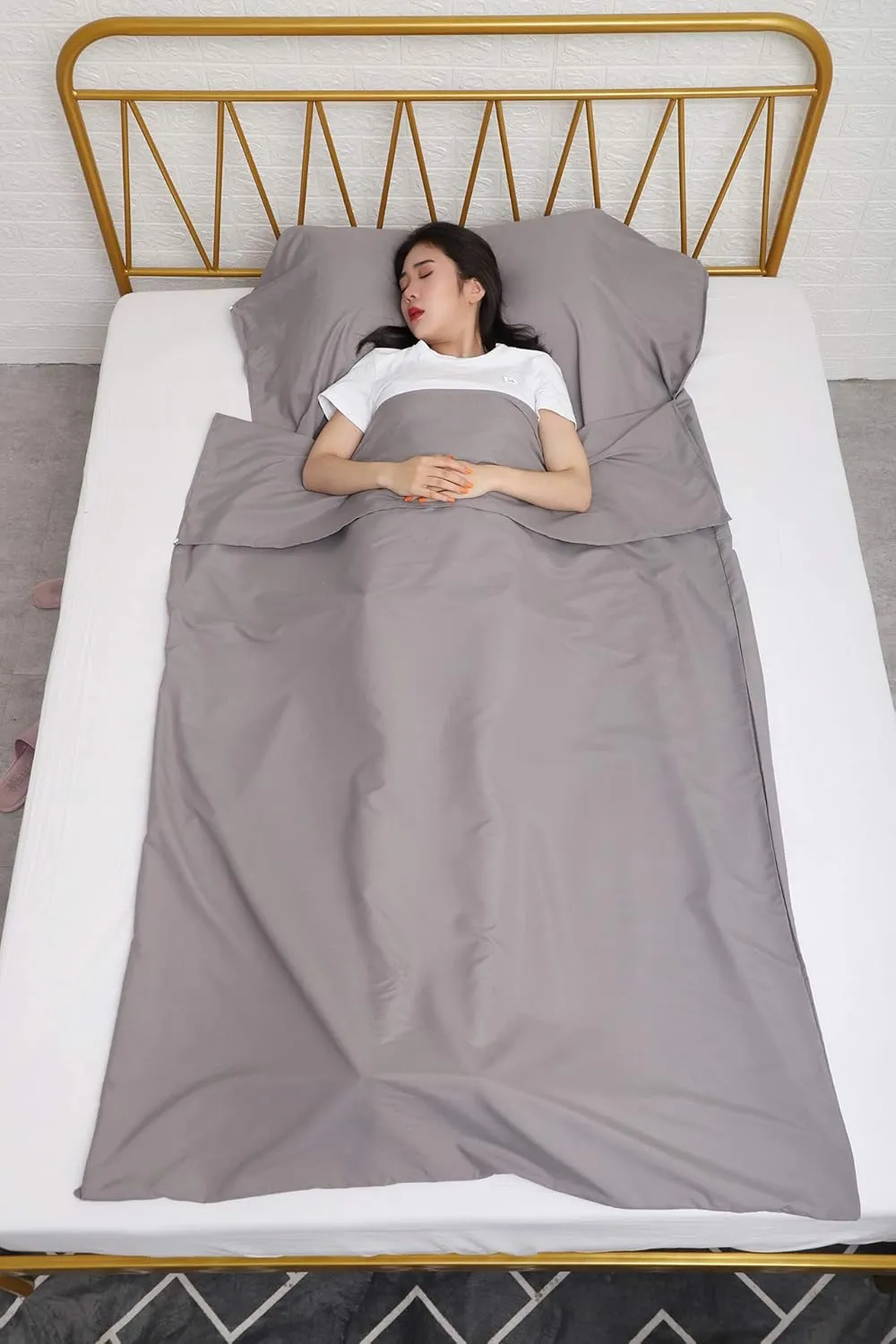 JITTY Sleeping Bag Liner Travel Sheet for Business Camping Backpacking Hiking Mountain Climbing Home Hostels Train 83"x45"