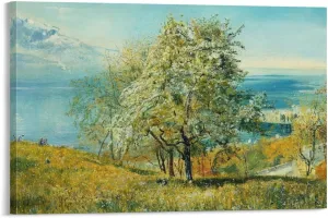 John William Inchbold,An Alpine Lake,art Prints,Vintage Art,canvas Wall Art,famous Art Prints, Poster Decorative Painting Canvas Wall Art Living Room Posters Bedroom Painting 12x18inch(30x45cm)