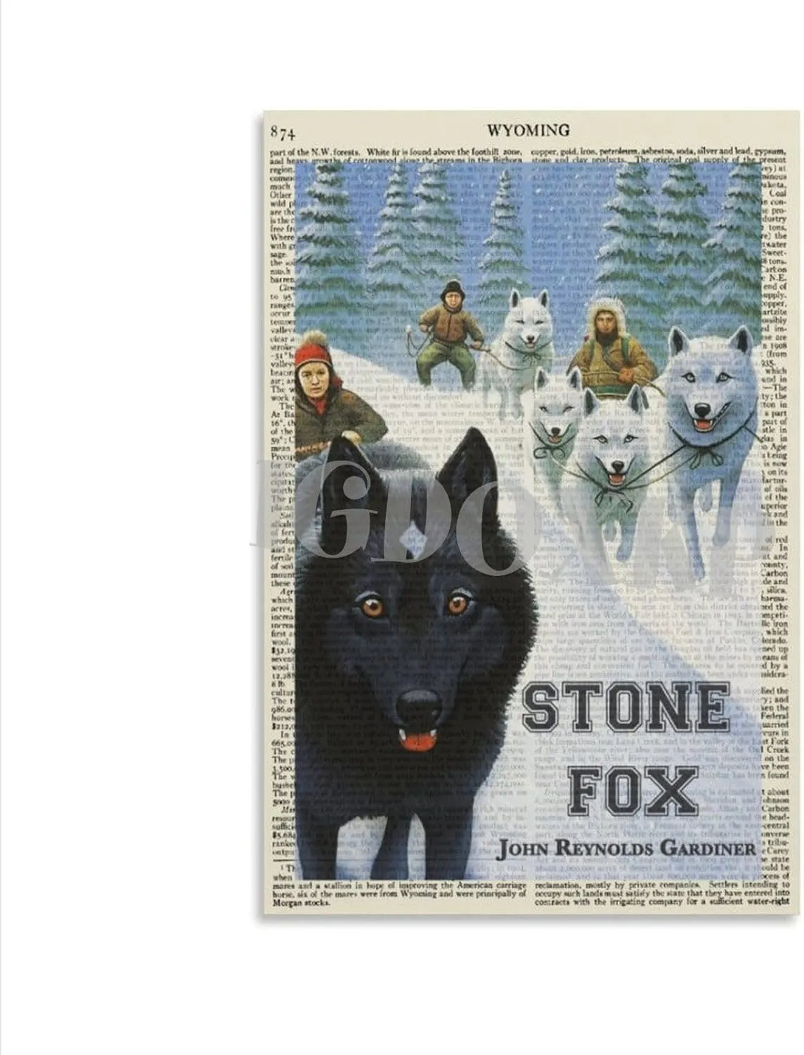 JOLUCE Stone Fox by John Reynolds Gardiner Poster Canvas Poster Bedroom Decor Office Room Decor Gift Unframe-style 08x12inch(20x30cm)