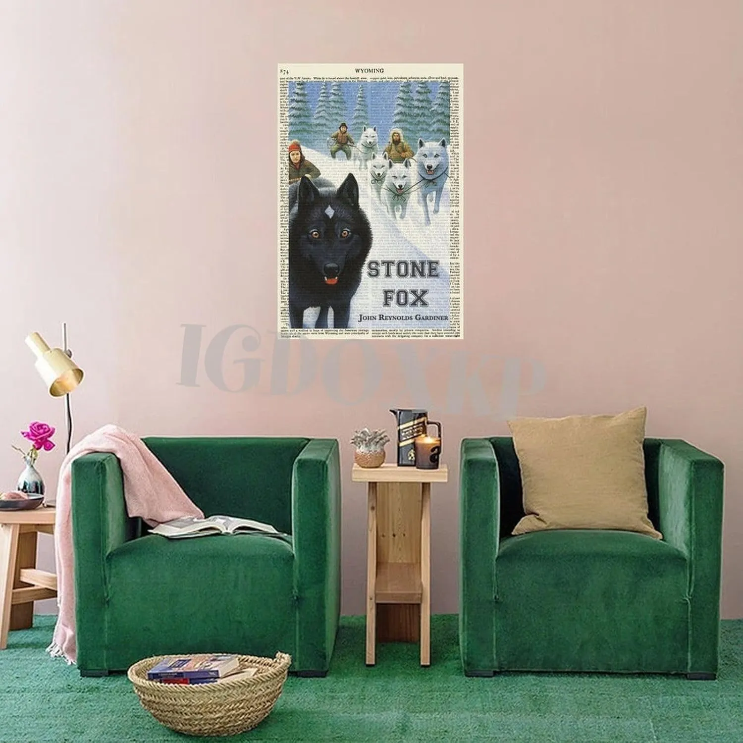 JOLUCE Stone Fox by John Reynolds Gardiner Poster Canvas Poster Bedroom Decor Office Room Decor Gift Unframe-style 08x12inch(20x30cm)
