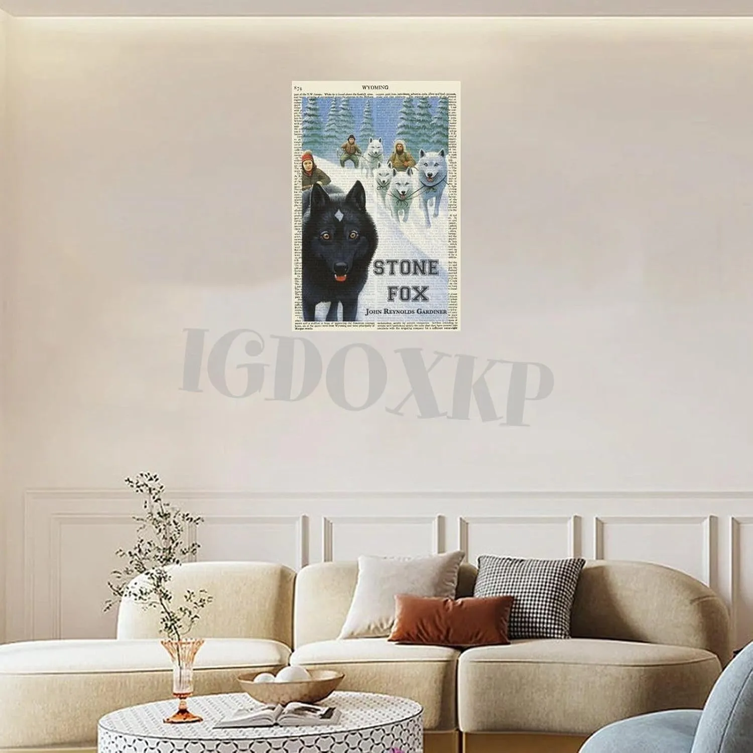JOLUCE Stone Fox by John Reynolds Gardiner Poster Canvas Poster Bedroom Decor Office Room Decor Gift Unframe-style 08x12inch(20x30cm)