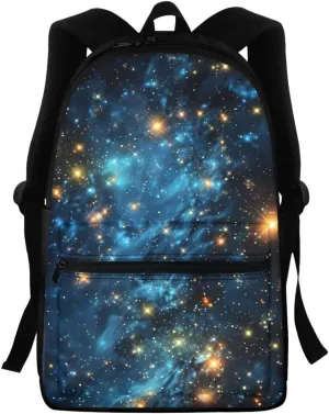 JooMeryer School Bag for Youth Boy Girl 3D Animal Printed Backpack Bookbag Daypack Rucksack with Adjustable Shoulder Strap,Blue Galaxy