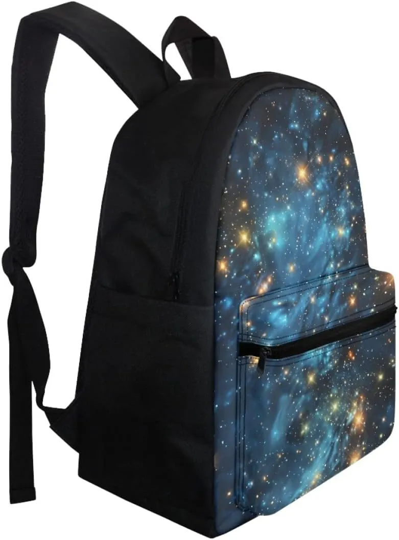 JooMeryer School Bag for Youth Boy Girl 3D Animal Printed Backpack Bookbag Daypack Rucksack with Adjustable Shoulder Strap,Blue Galaxy