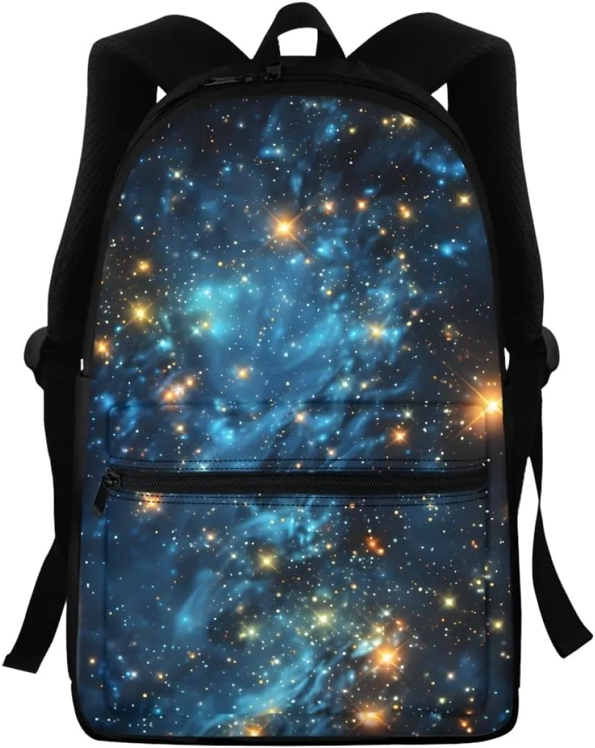 JooMeryer School Bag for Youth Boy Girl 3D Animal Printed Backpack Bookbag Daypack Rucksack with Adjustable Shoulder Strap,Blue Galaxy