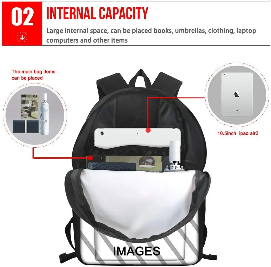 JooMeryer Teenage Girls' Boys' Animal Wolf School Backpack Bookbag Outdoor Travel Backpack Daypack Knapsack,Thunderbolt Wolf