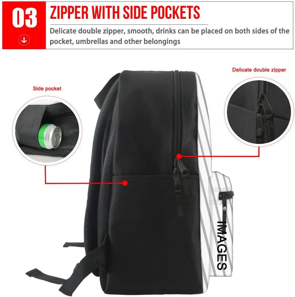 JooMeryer Teenage Girls' Boys' Animal Wolf School Backpack Bookbag Outdoor Travel Backpack Daypack Knapsack,Thunderbolt Wolf