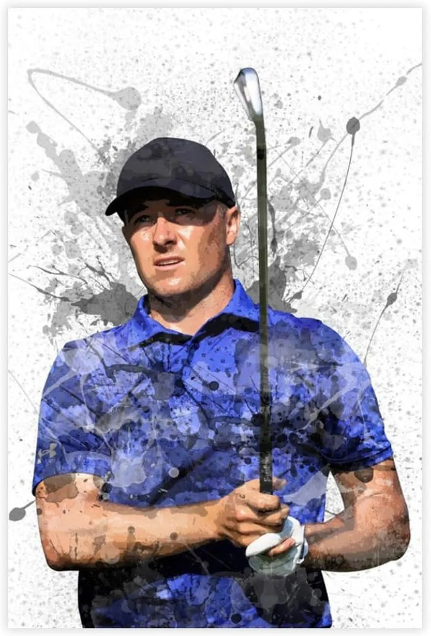 Jordan Spieth Golf Poster17 Canvas Poster Wall Art Decor Print Picture Paintings for Living Room Bedroom Decoration Unframe:12x18inch(30x45cm)