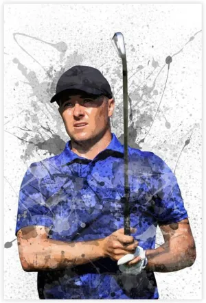 Jordan Spieth Golf Poster17 Canvas Poster Wall Art Decor Print Picture Paintings for Living Room Bedroom Decoration Unframe:12x18inch(30x45cm)