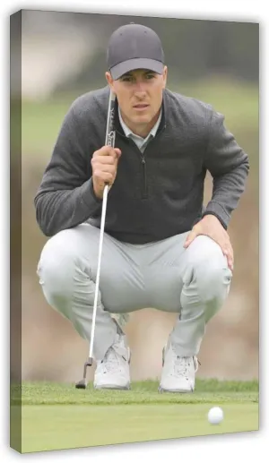 Jordan Spieth Golf Poster20 Canvas Poster Bedroom Decor Sports Landscape Office Room Decor Gift Frame:12x18inch(30x45cm)