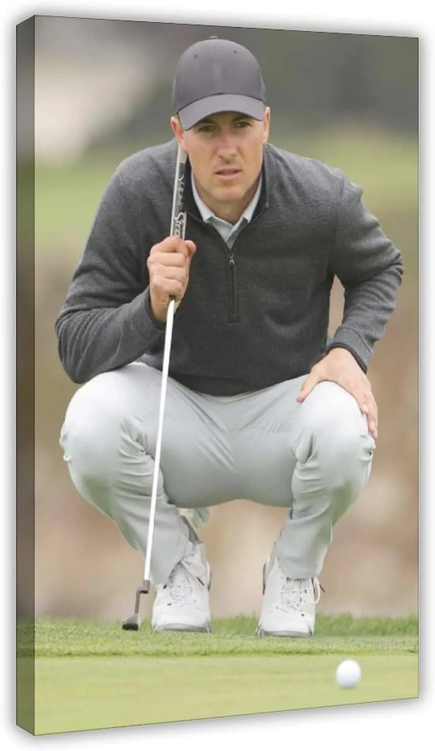 Jordan Spieth Golf Poster20 Canvas Poster Bedroom Decor Sports Landscape Office Room Decor Gift Frame:12x18inch(30x45cm)