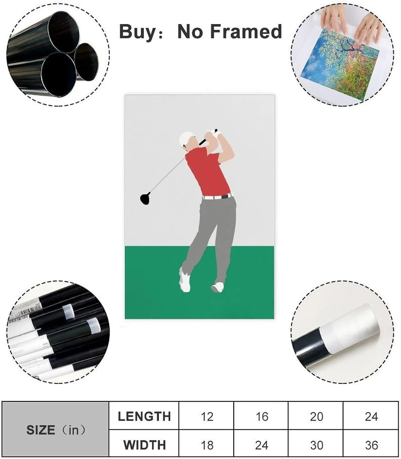 Jordan Spieth Golf Poster86 Canvas Poster Bedroom Decor Sports Landscape Office Room Decor Gift Unframe:16x24inch(40x60cm)