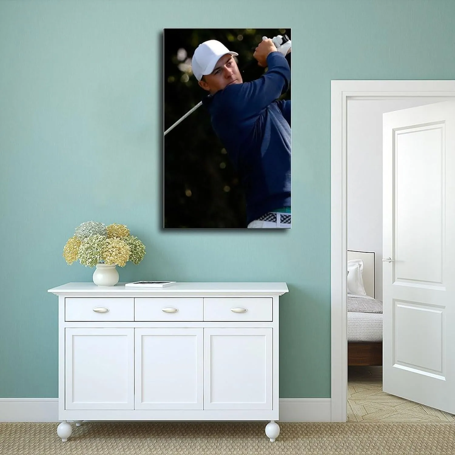 Jordan Spieth Golf Poster87 Canvas Poster Bedroom Decor Sports Landscape Office Room Decor Gift Unframe:12x18inch(30x45cm)