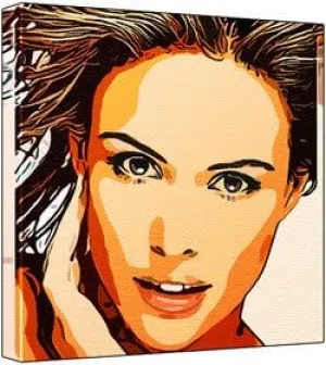 Josie Maran - Pop Art Print (Multicolour) 30 x 30 x 2.5 cm Deep Box Canvas