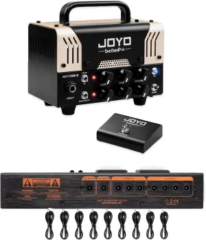 JOYO Meteor II Hybrid Amplifier Tueb Head 20 Watt Preamp and JP-07 Music Instruments 1200W AC Power Adapter Wall Socket