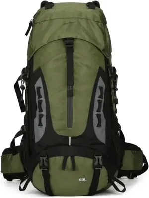 JSEIAJB 60L Camping Backpack Travel Bag Climbing Rucksack Hiking Storage Pack Outdoor Mountaineering Sports Shoulder Bags