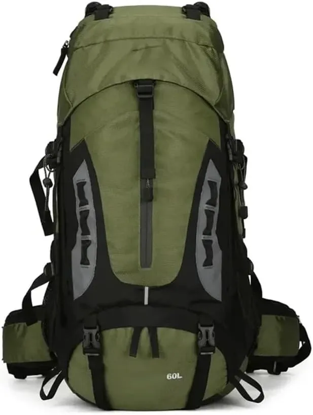 JSEIAJB 60L Camping Backpack Travel Bag Climbing Rucksack Hiking Storage Pack Outdoor Mountaineering Sports Shoulder Bags