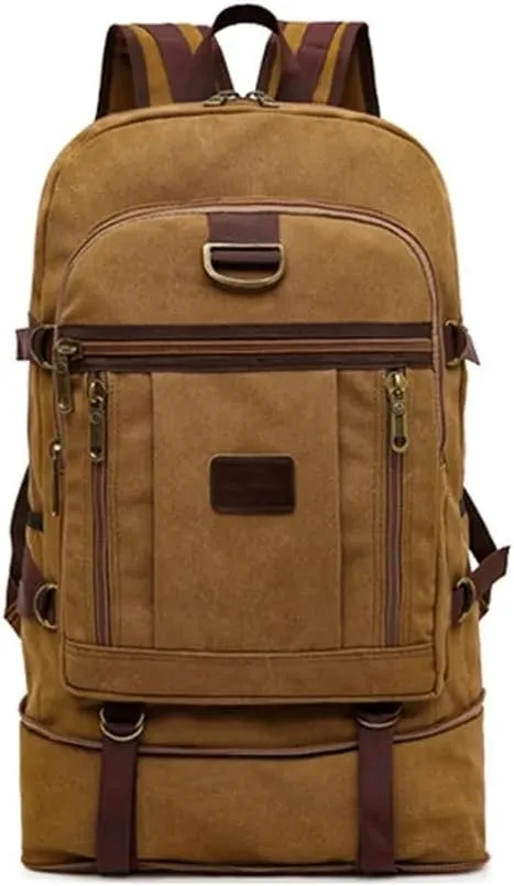 JSEIAJB Canvas Bag 60 Liters Travel Mountaineering Multi Functional Wear Resistant and Backpack