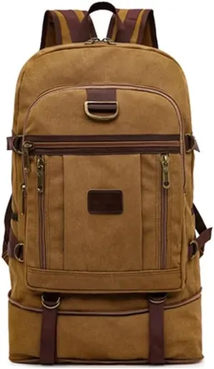 JSEIAJB Canvas Bag 60 Liters Travel Mountaineering Multi Functional Wear Resistant and Backpack