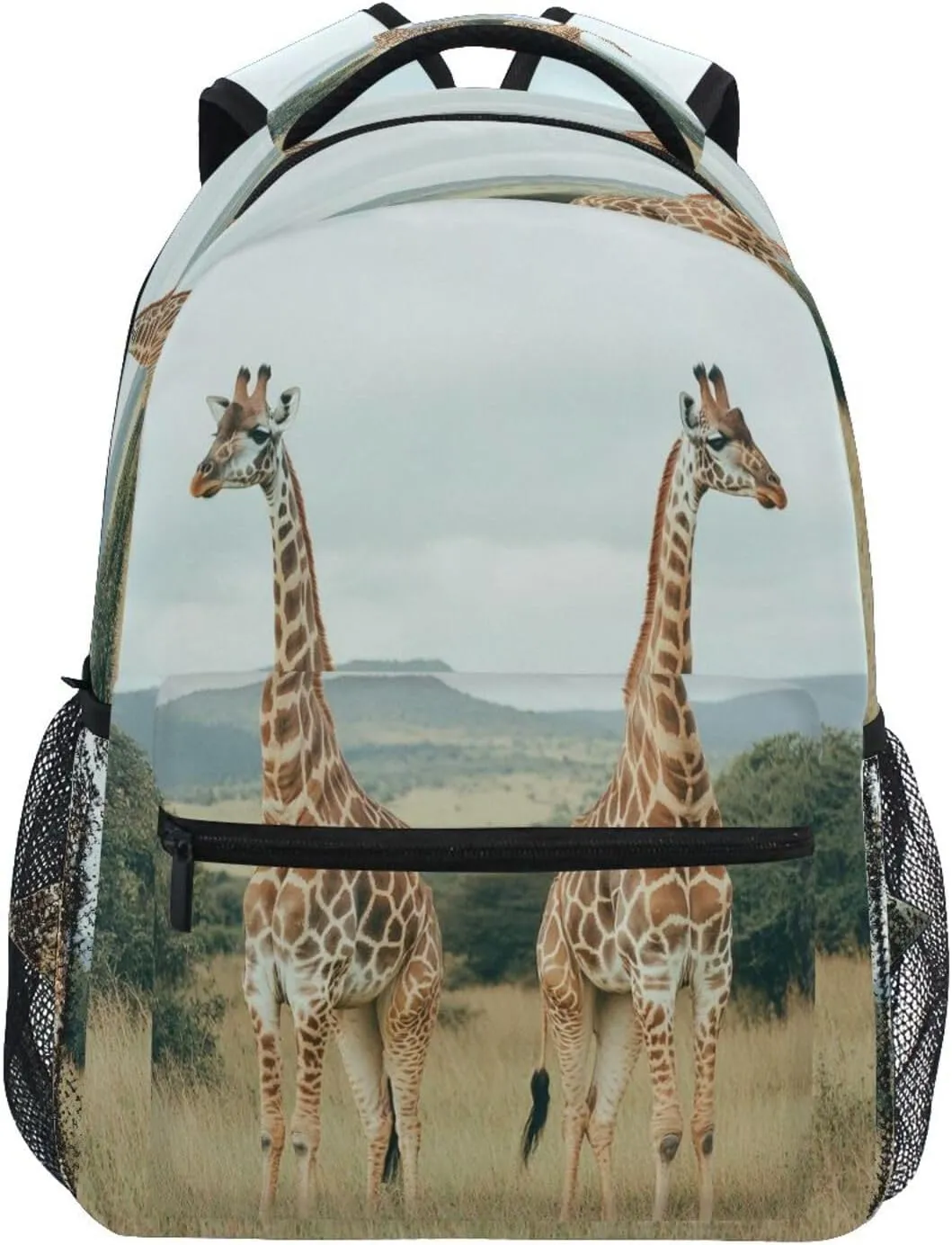 JSTEL Cartoon Giraffe Backpack for School Elementary,Kid Bookbag Giraffe Toddler Backpack Kid Back to School Gift