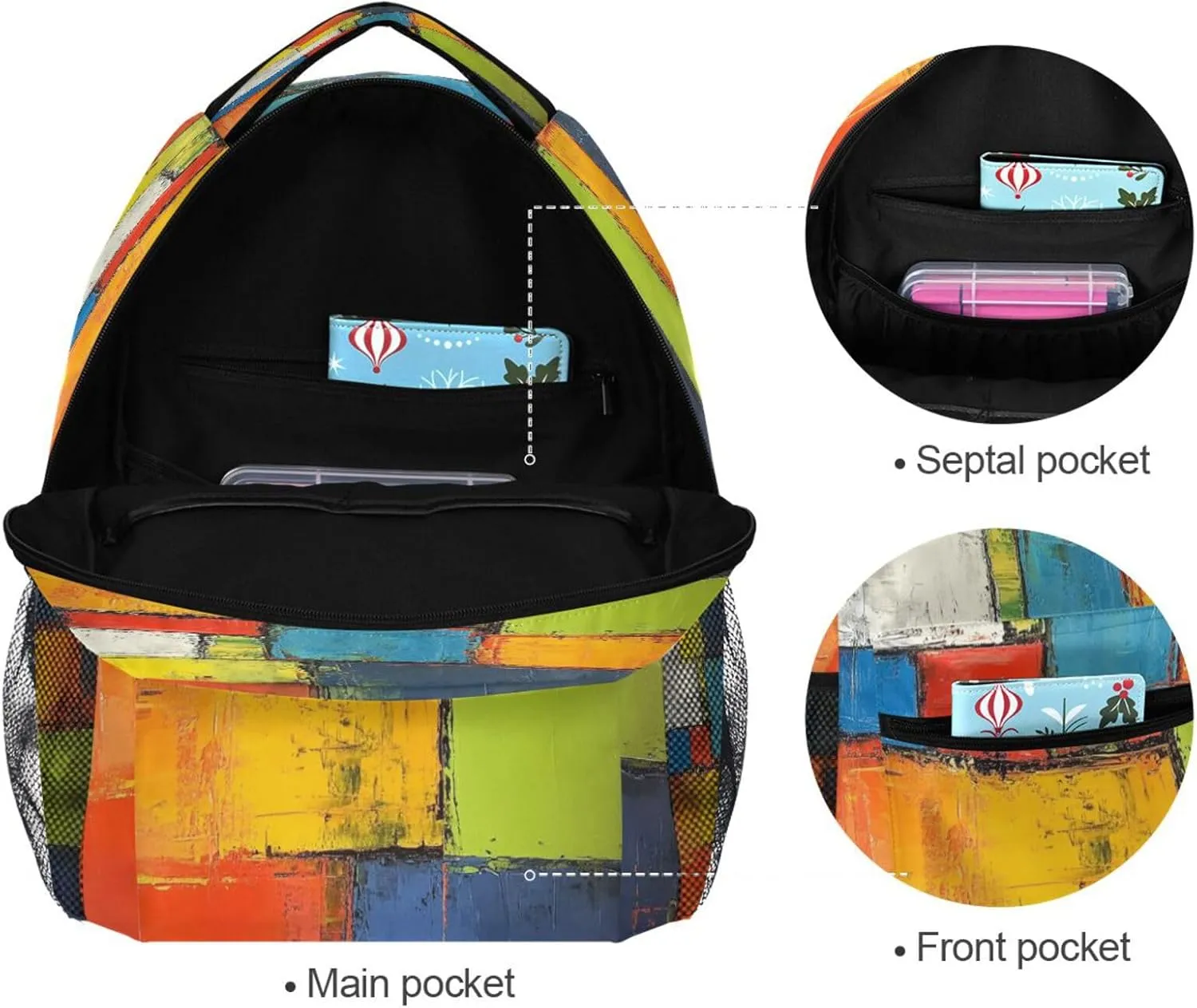 JSTEL Kid Graffiti Art Backpack,Elementary School Backpack Graffiti Art Kid Bookbag for Boy Girl Ages 5 to 13,033