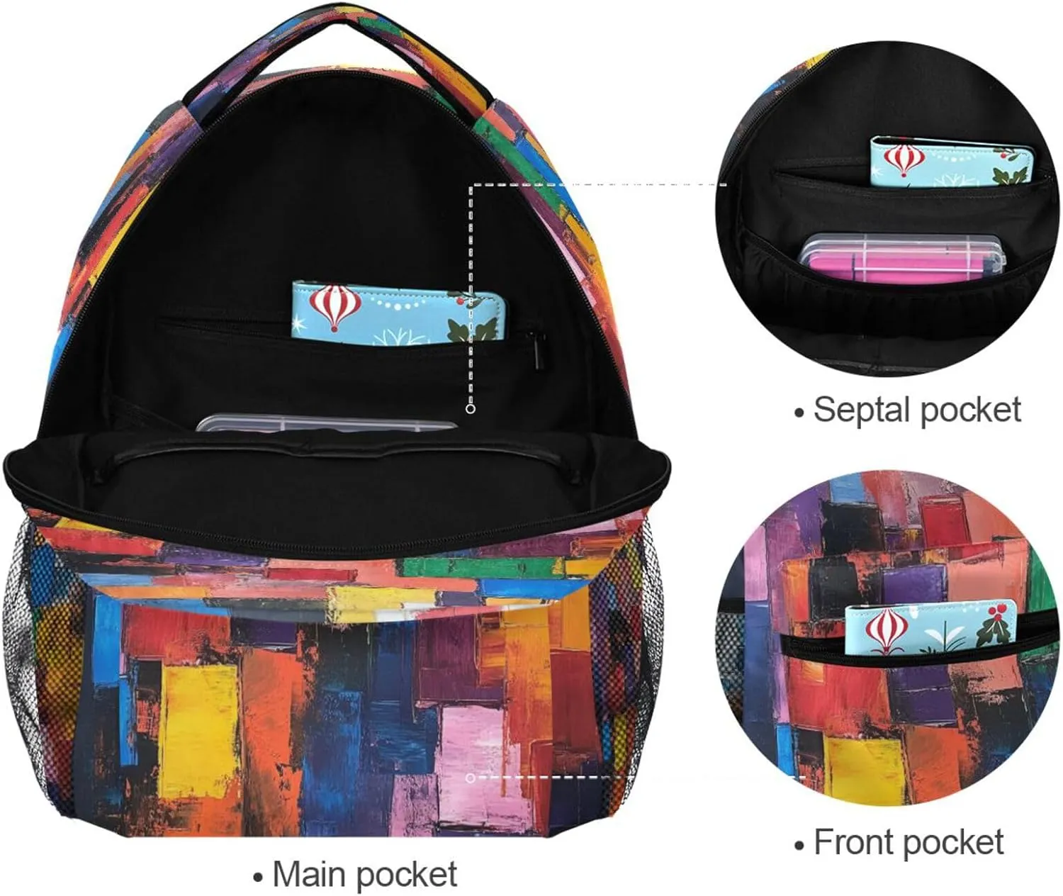 JSTEL Kid Graffiti Art Backpack,Elementary School Backpack Graffiti Art Kid Bookbag for Boy Girl Ages 5 to 13,035