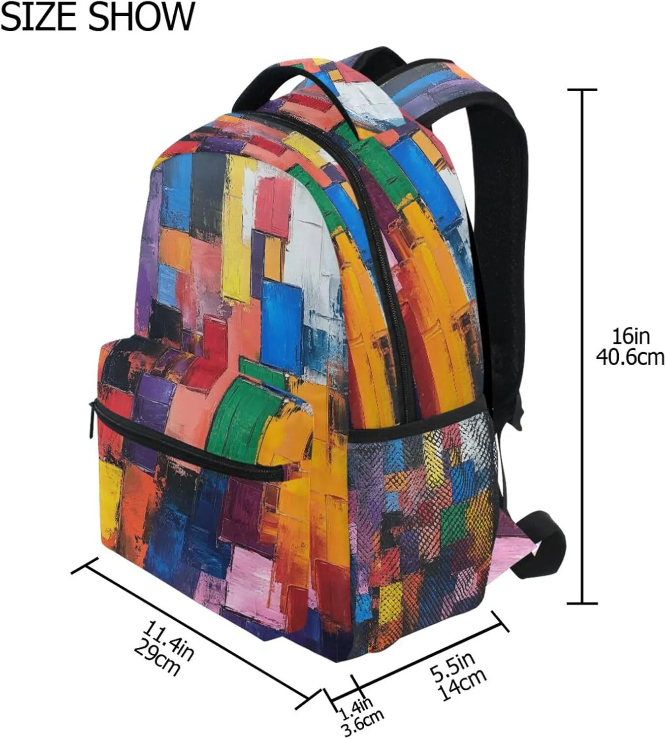 JSTEL Kid Graffiti Art Backpack,Elementary School Backpack Graffiti Art Kid Bookbag for Boy Girl Ages 5 to 13,035
