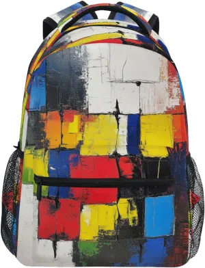 JSTEL Kid Graffiti Art Backpack,Elementary School Backpack Graffiti Art Kid Bookbag for Boy Girl Ages 5 to 13,09