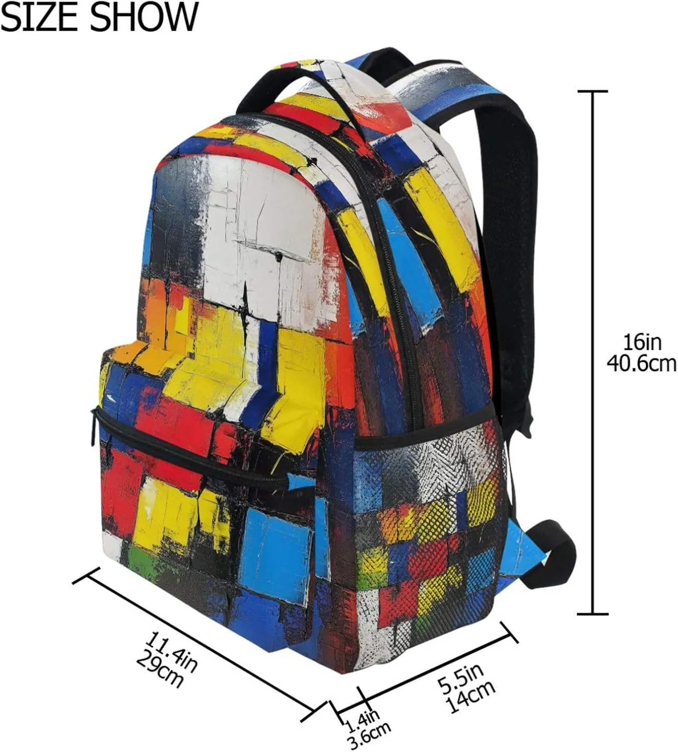 JSTEL Kid Graffiti Art Backpack,Elementary School Backpack Graffiti Art Kid Bookbag for Boy Girl Ages 5 to 13,09