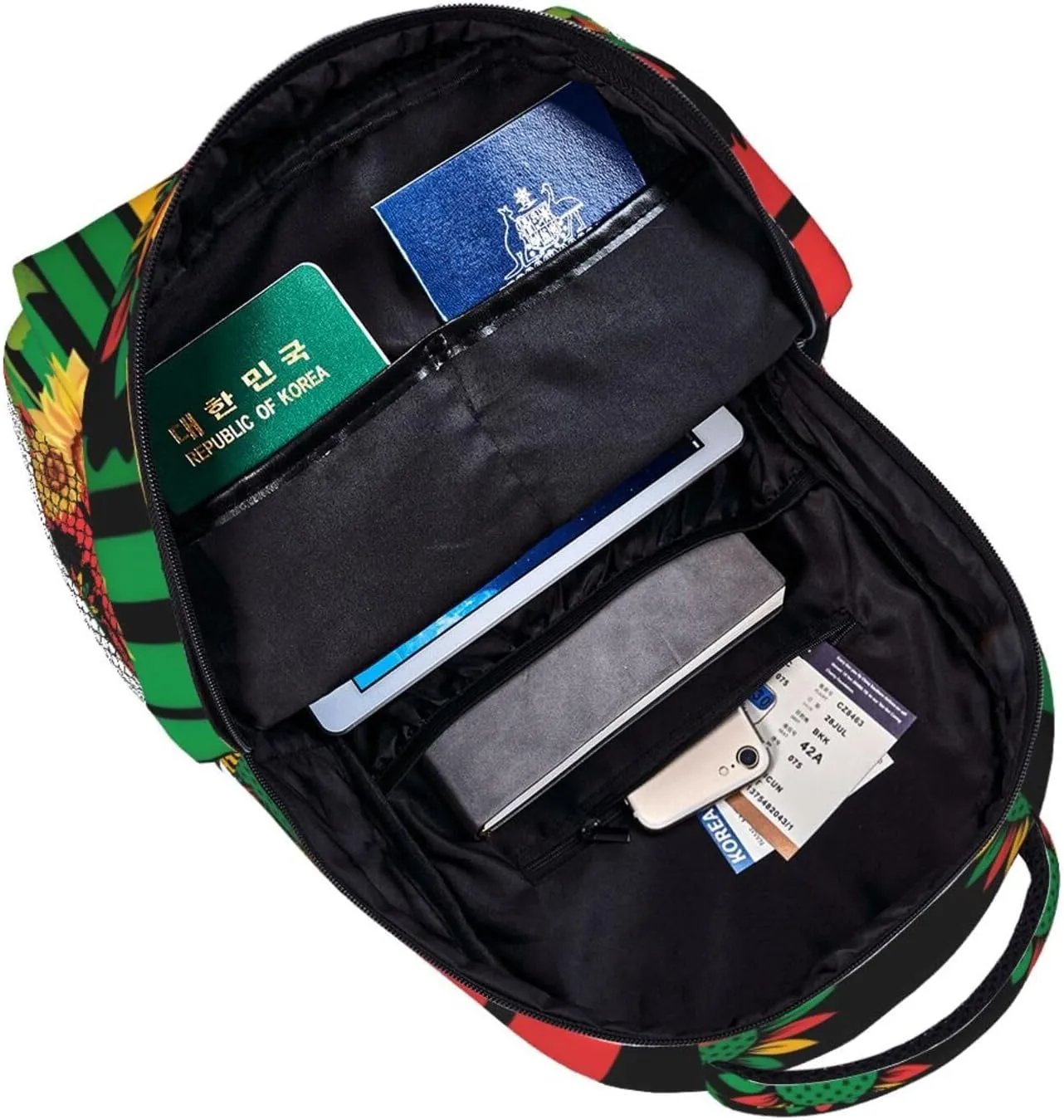 Juneteenth Black History Month Sunflower Woman Backpack Lightweight Laptop Backpack Casual Daypack Travel Double Shoulder Bag For Women Men