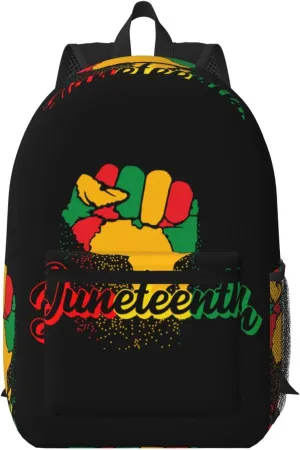 Juneteenth Fist Freedom Day Backpack for Worker Business Hiking Travel Shoulders Bag Fashion Backpack