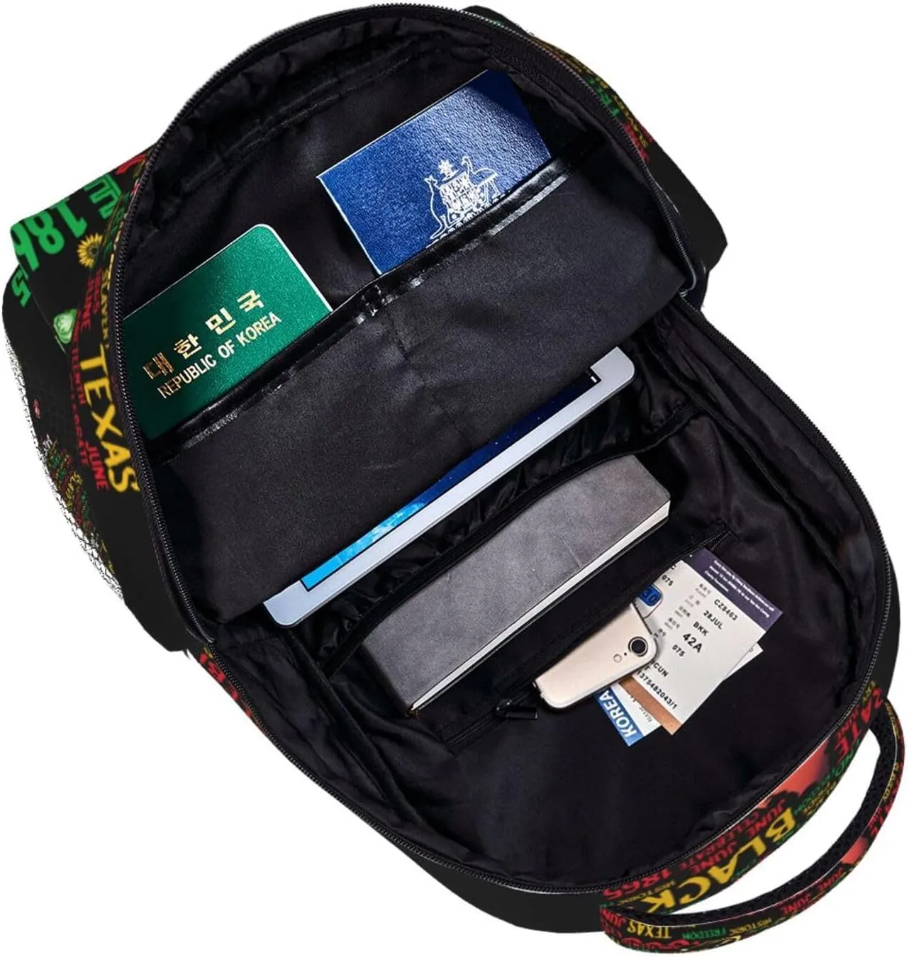 Juneteenth Free-ish Since 1865 Afro Black Women Backpack Lightweight Laptop Backpack Casual Daypack Travel Double Shoulder Bag For Women Men