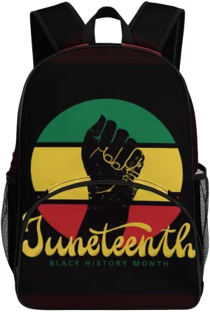 Juneteenth Since 1865 Celebrate Freedom Afican Backpack for Worker Teacher Business Hiking Travel Bag Shoulders Bag